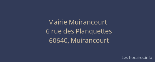 Mairie Muirancourt