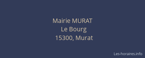 Mairie MURAT