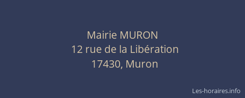 Mairie MURON