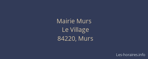 Mairie Murs
