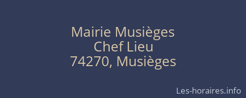 Mairie Musièges