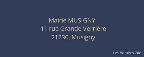 Mairie MUSIGNY
