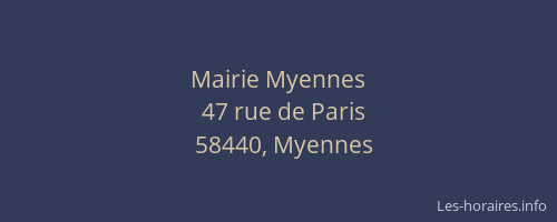 Mairie Myennes