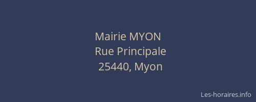 Mairie MYON