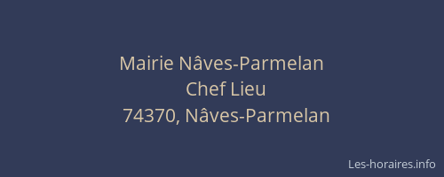 Mairie N&acirc;ves-Parmelan