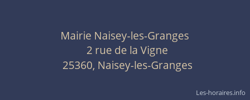 Mairie Naisey-les-Granges