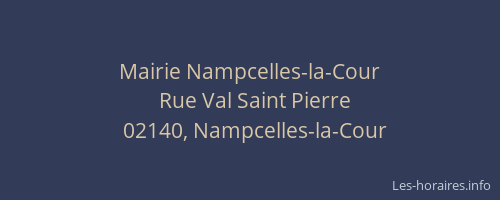 Mairie Nampcelles-la-Cour
