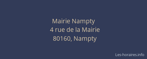 Mairie Nampty