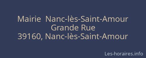Mairie  Nanc-lès-Saint-Amour