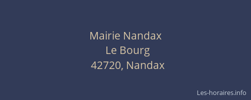 Mairie Nandax