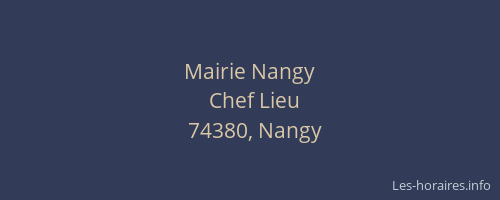 Mairie Nangy