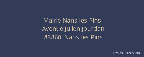 Mairie Nans-les-Pins