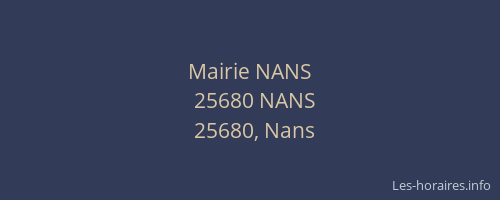 Mairie NANS