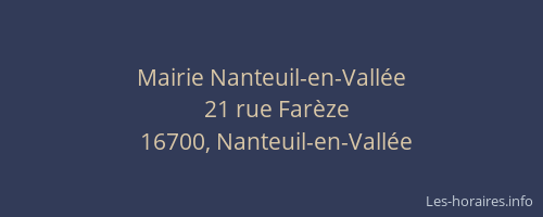 Mairie Nanteuil-en-Vallée