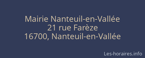 Mairie Nanteuil-en-Vallée