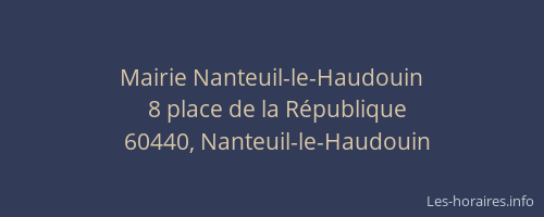 Mairie Nanteuil-le-Haudouin