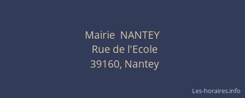 Mairie  NANTEY