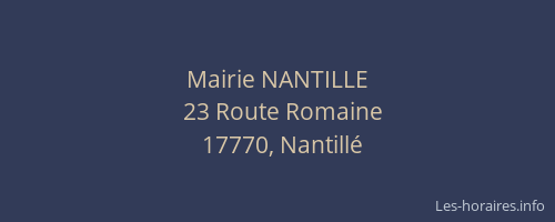 Mairie NANTILLE