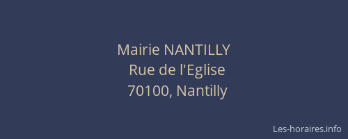 Mairie NANTILLY