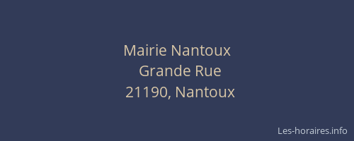 Mairie Nantoux