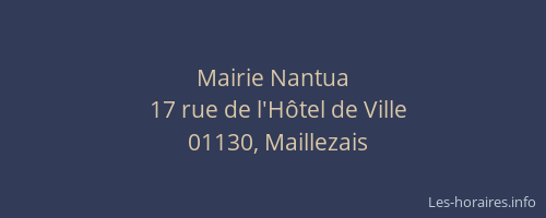 Mairie Nantua
