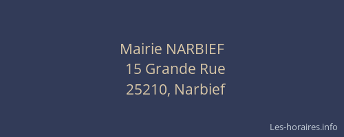 Mairie NARBIEF