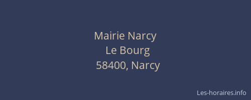 Mairie Narcy