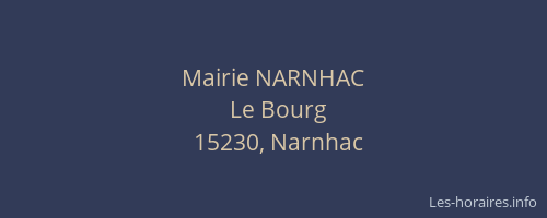 Mairie NARNHAC