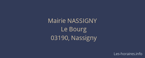 Mairie NASSIGNY