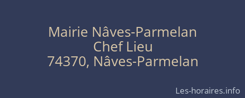 Mairie Nâves-Parmelan