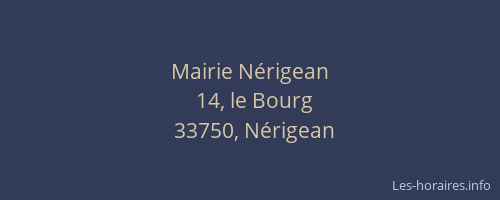 Mairie N&eacute;rigean