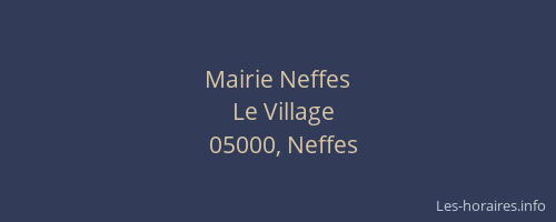 Mairie Neffes