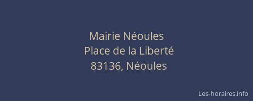 Mairie Néoules