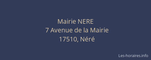 Mairie NERE