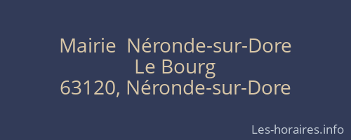 Mairie  Néronde-sur-Dore