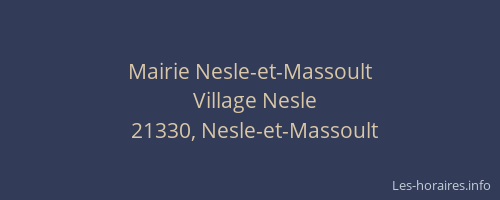 Mairie Nesle-et-Massoult