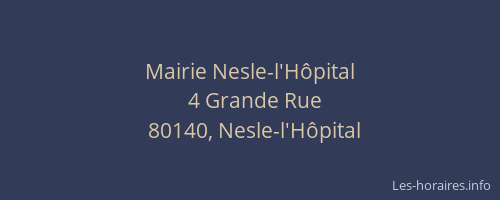 Mairie Nesle-l'Hôpital