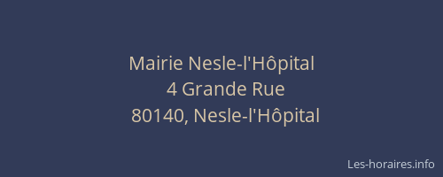 Mairie Nesle-l'H&ocirc;pital