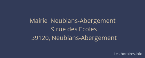 Mairie  Neublans-Abergement