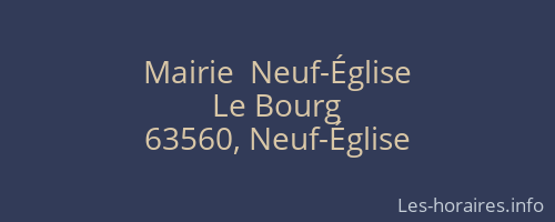 Mairie  Neuf-Église
