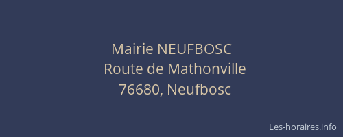 Mairie NEUFBOSC