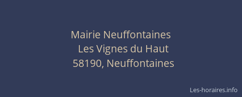 Mairie Neuffontaines