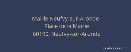 Mairie Neufvy-sur-Aronde