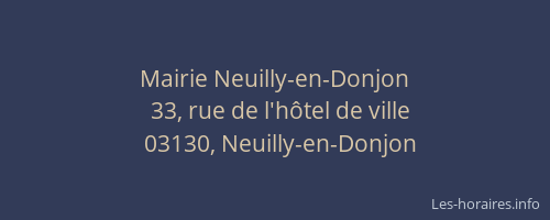 Mairie Neuilly-en-Donjon