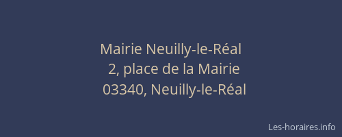 Mairie Neuilly-le-Réal