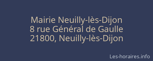 Mairie Neuilly-lès-Dijon
