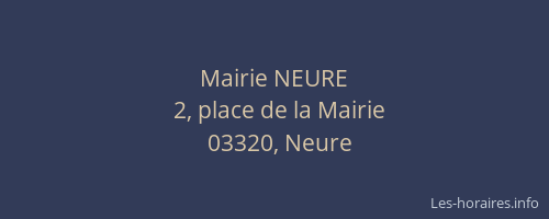 Mairie NEURE