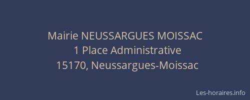 Mairie NEUSSARGUES MOISSAC