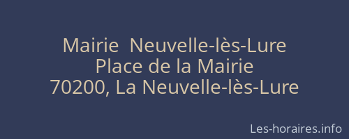 Mairie  Neuvelle-lès-Lure