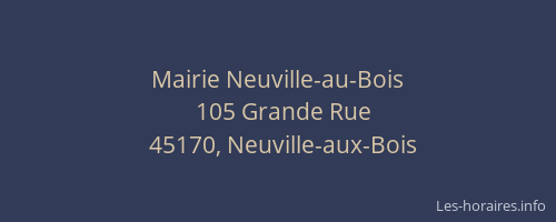 Mairie Neuville-au-Bois